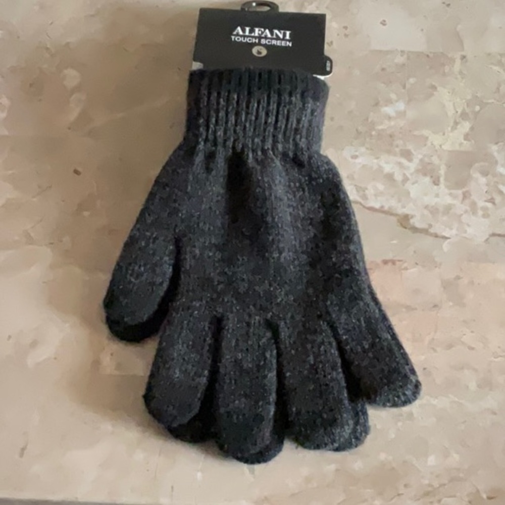 ALFANI Medium Touch Screen Charcoal Gloves